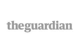 The Guardian logo in gray on a white background