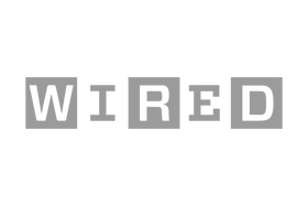 Gray 'WIRED' logo on a white background