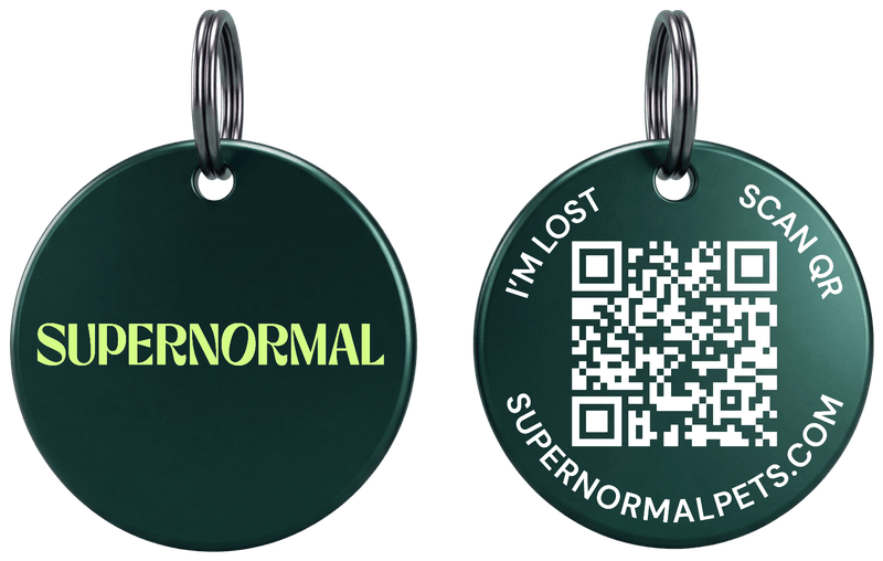 Supernormal tracking tag, front and back